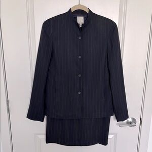 Anne Klein Black Pinstriped Suit, size 4
